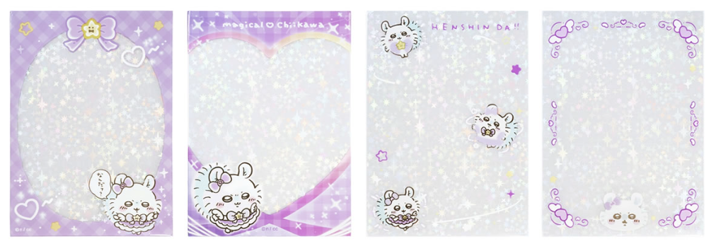 [Pre-order] "Chiikawa" Magical Chiikawa Bad Version Mini Photo Size Blink Blink Clear Sleeve - Momonga
